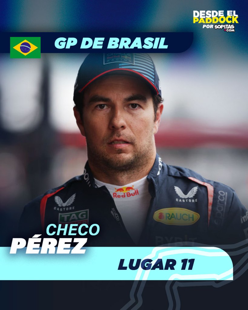 Checo terminó undécimo en Brasil