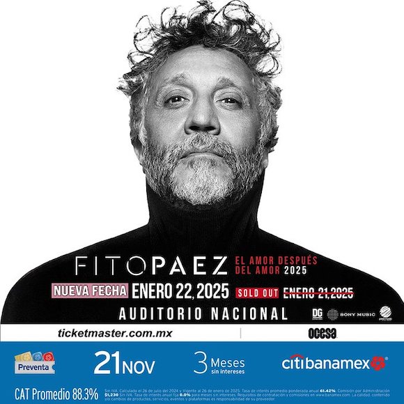 fito paez nueva fecha