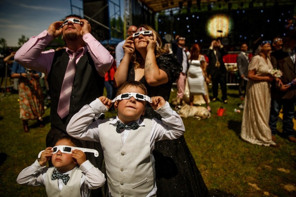 Eclipse solar visto desde Arkansas, Estados Unidos.