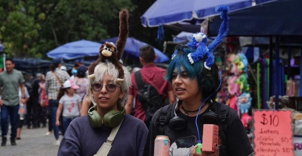 Chicos con changuitos del Bosque de Chapultepec.