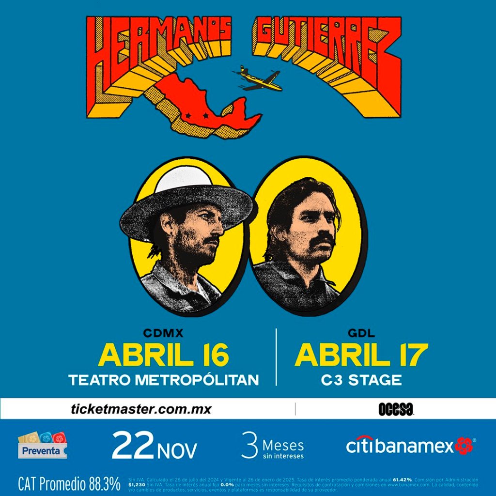 Hermanos Gutiérrez en México: Fecha, boletos y detalles de sus conciertos en CDMX y Guadalajara