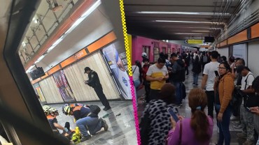 Metro CDMX: Hombre ataca con cuchillo a 4 pasajeros y se arroja a las vías en Tacubaya