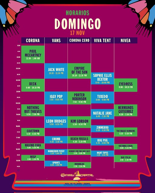 horario corona domingo