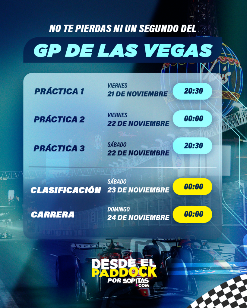 Horarios GP de Las Vegas 2024