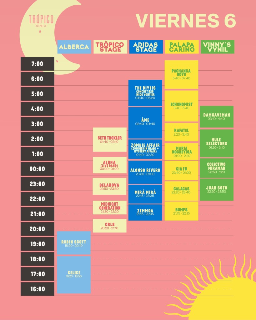 horarios tropico viernes 6