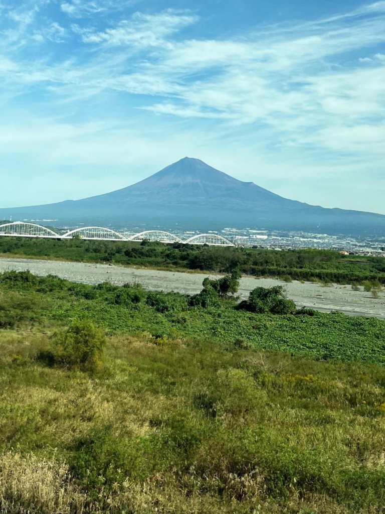 Monte Fuji en esta época no tiene nieve.
