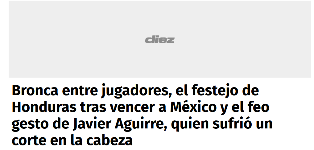 Prensa de Honduras sobre agresión a Javier Aguirre