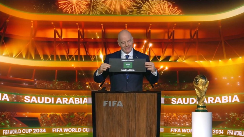 Gianni Infantino confirma a Arabia Saudita como sede el Mundial 2034