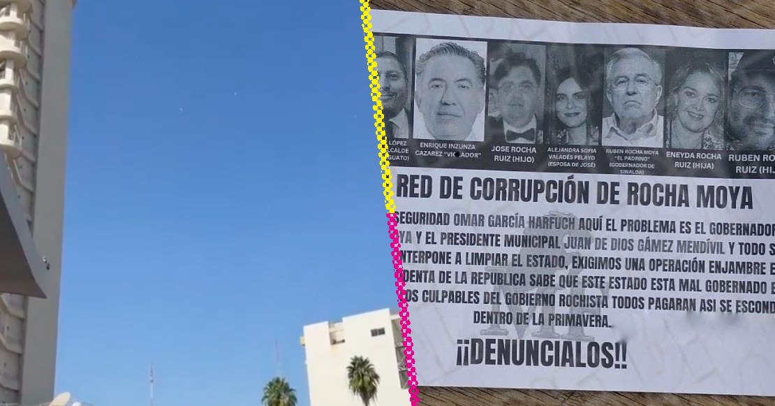 Lanzan volantes para denunciar red de corrupción de Rubén Rocha Moya, en Culiacán