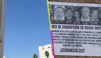 Lanzan volantes para denunciar red de corrupción de Rubén Rocha Moya, en Culiacán