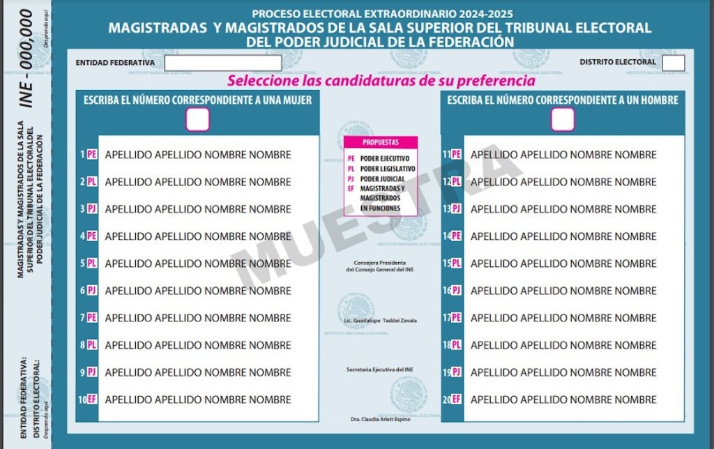 Así se ven las boletas para las elecciones del Poder Judicial 2025: ¿Cuándo son y qué se va a votar?