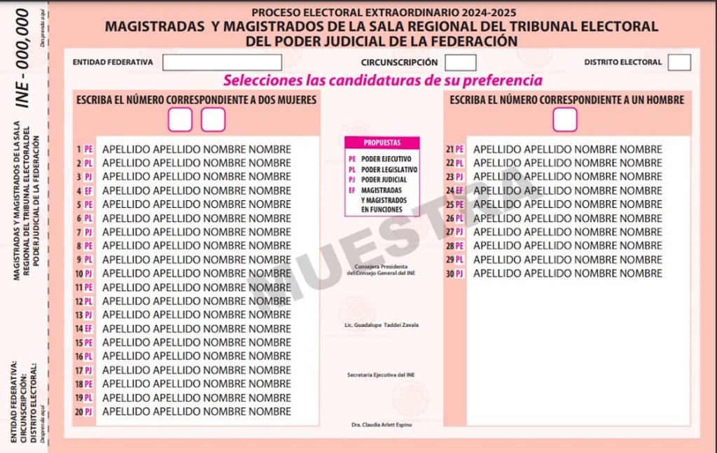 Así se ven las boletas para las elecciones del Poder Judicial 2025: ¿Cuándo son y qué se va a votar?