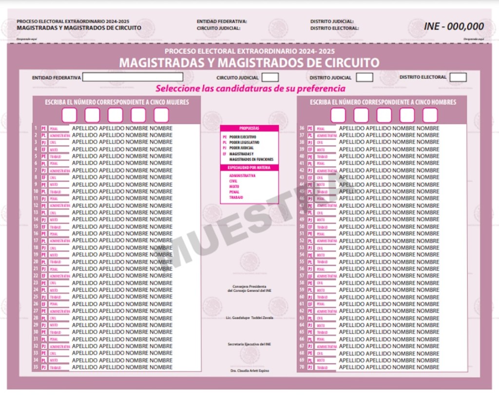 Así se ven las boletas para las elecciones del Poder Judicial 2025: ¿Cuándo son y qué se va a votar?