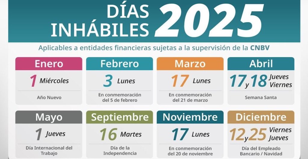 dias inhabiles 2025