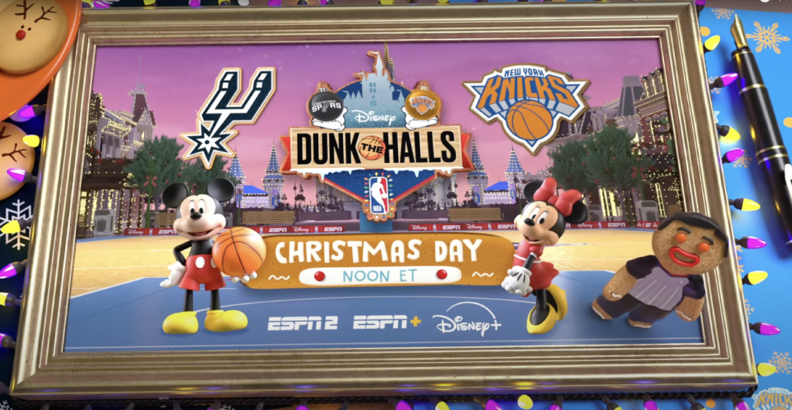 ¿Dónde ver el juego de navidad de la NBA entre Knicks vs Spurs al estilo Disney?