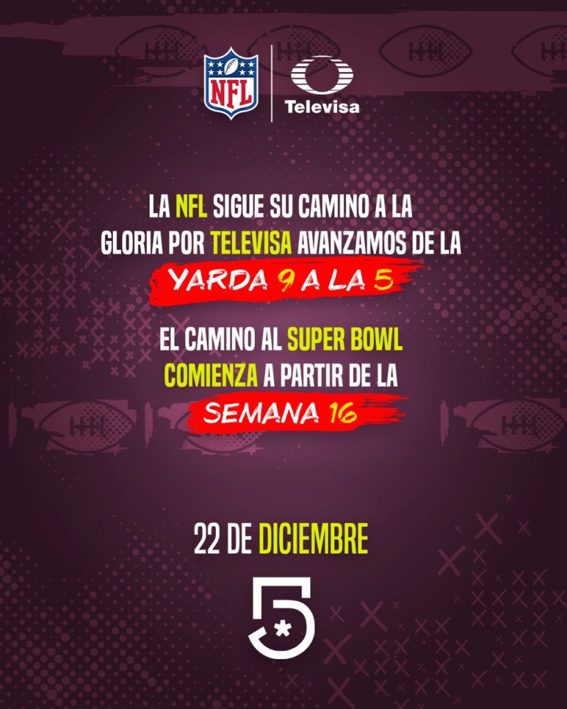 Dónde ver los partidos de la semana 16 de la NFL en México