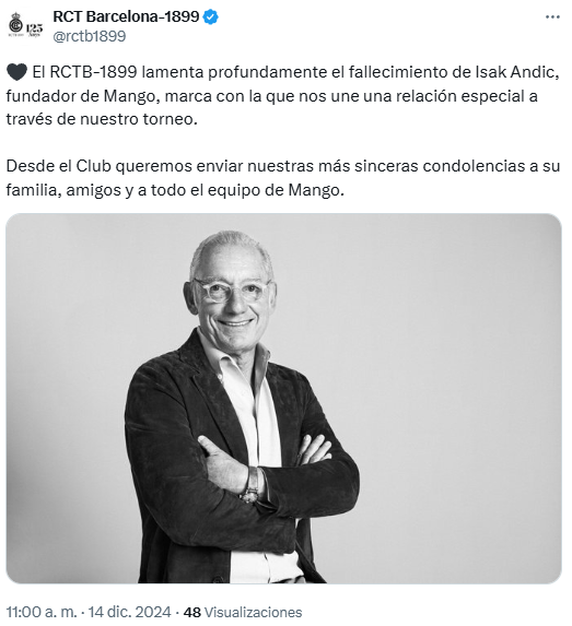 Muere Isak Andic, fundador de la marca Mango