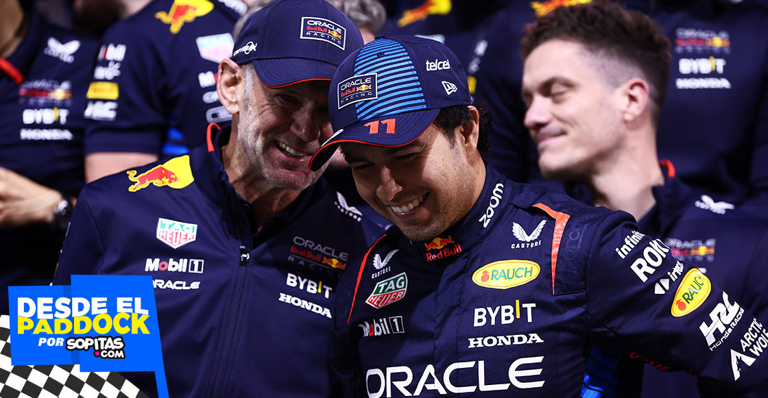 Adrian Newey y Checo Pérez