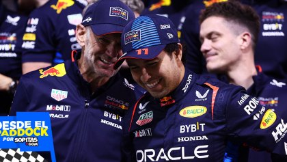 Adrian Newey y Checo Pérez