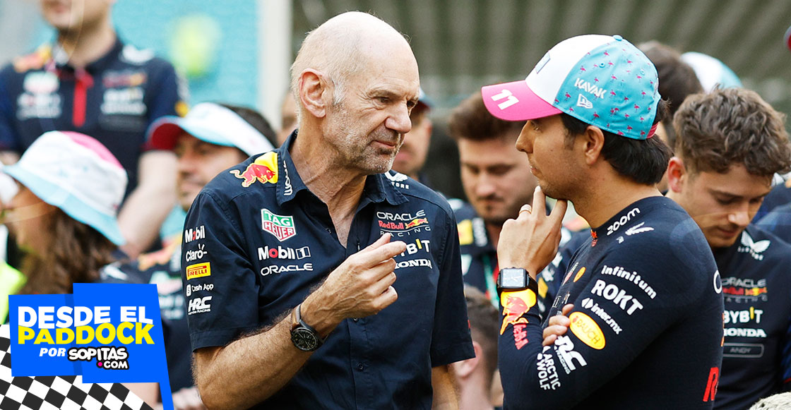 Adrian Newey y Checo Pérez en Red Bull