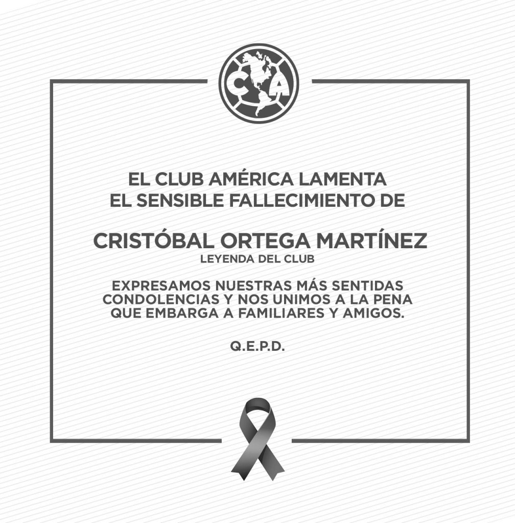 Muere Cristóbal Ortega, leyenda del América