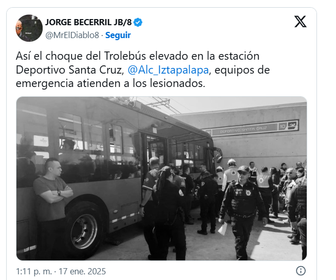 Choque en el Trolebús elevado deja 10 lesionados