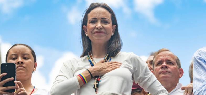 Detienen a María Corina Machado, líder de oposición en Venezuela, tras manifestación en Caracas