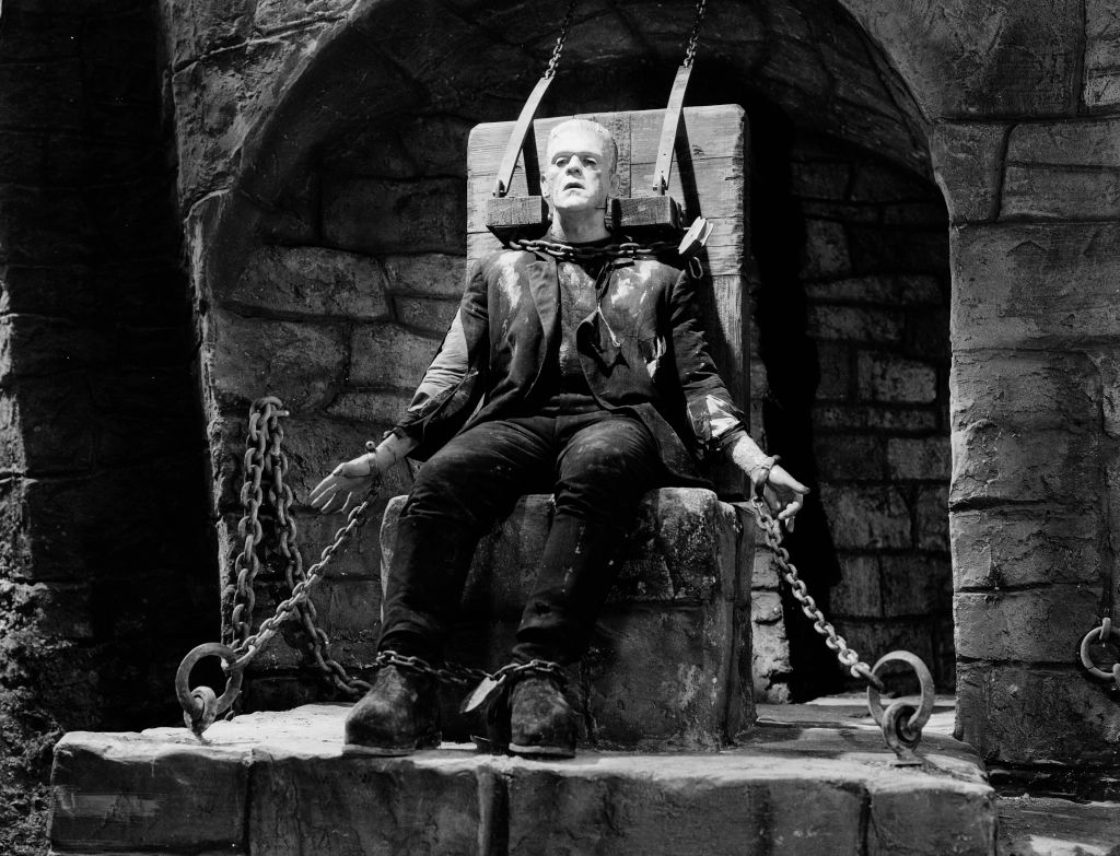 Boris Karloff como el monstruo de Frankenstein' 