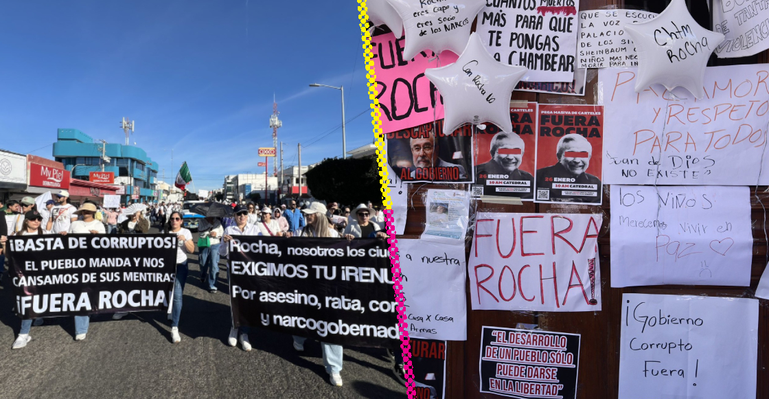 Marchan de nuevo en Culiacán para exigir renuncia de Rocha Moya