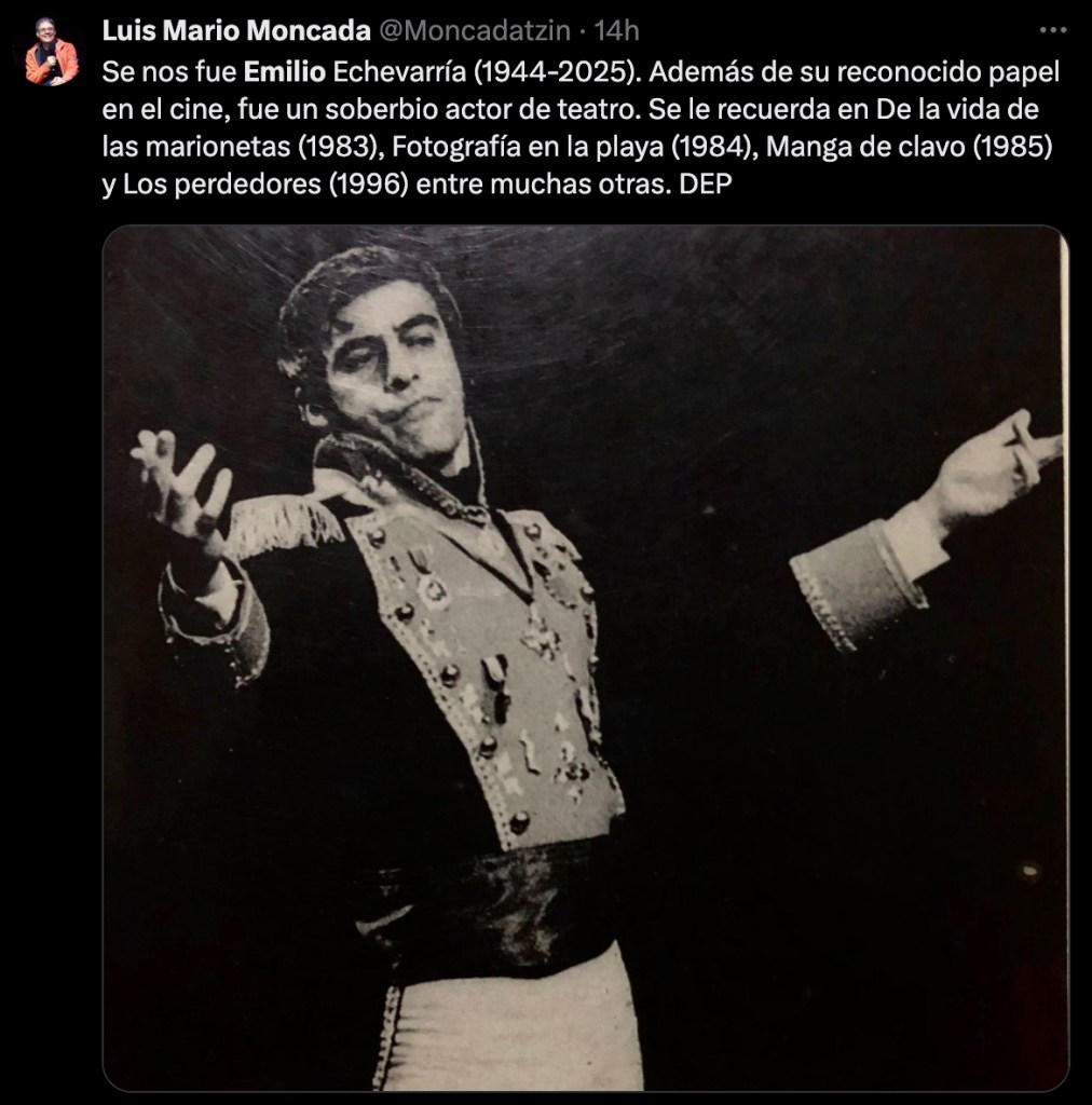 Echevarría también fue actor de Teatro