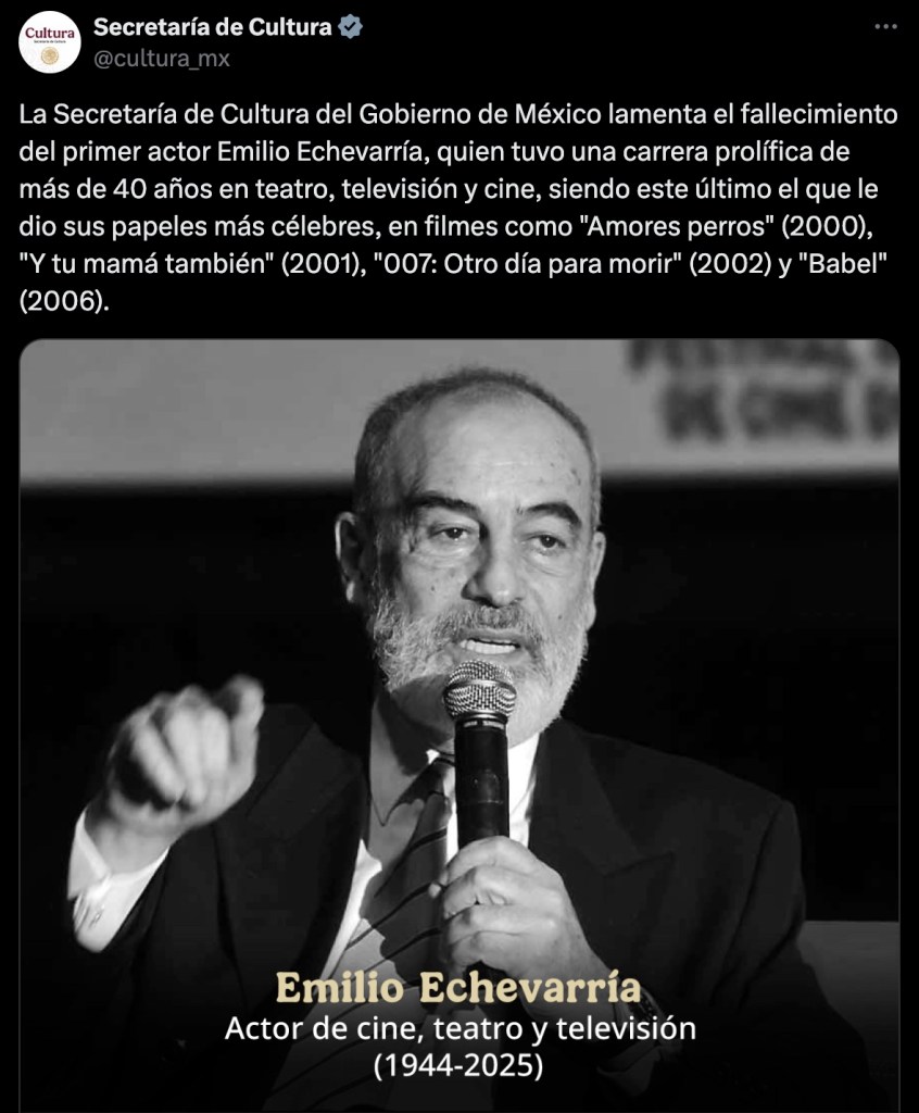 Noticia muerte de Emilio Echevarría