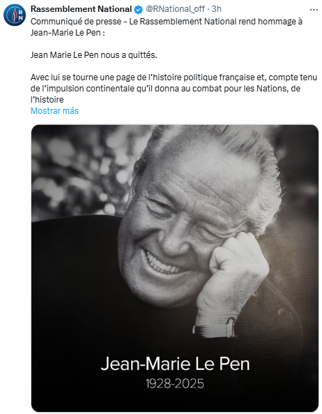 Muere Jean-Marie Le Pen y recordamos por qué fue tan polémico