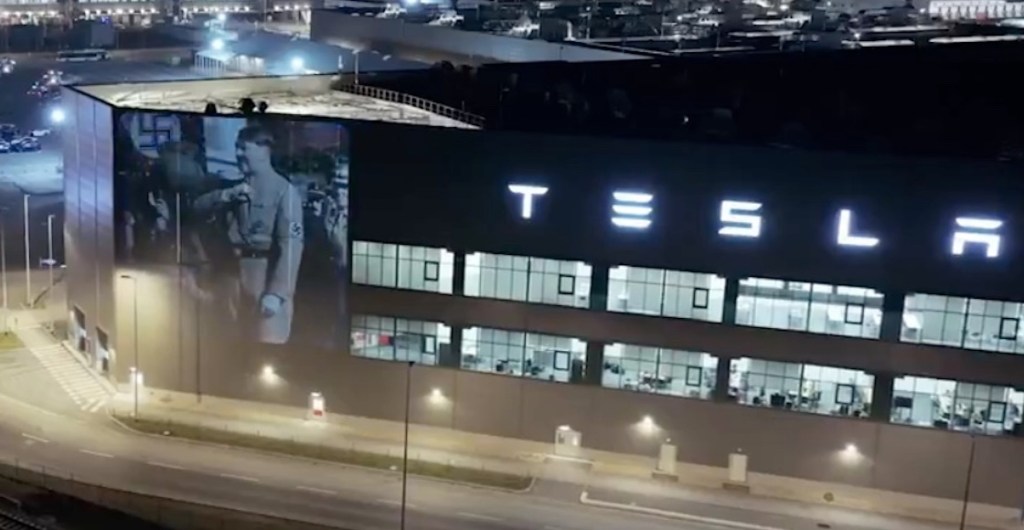 Protesta en gigafábrica Tesla en Berlín