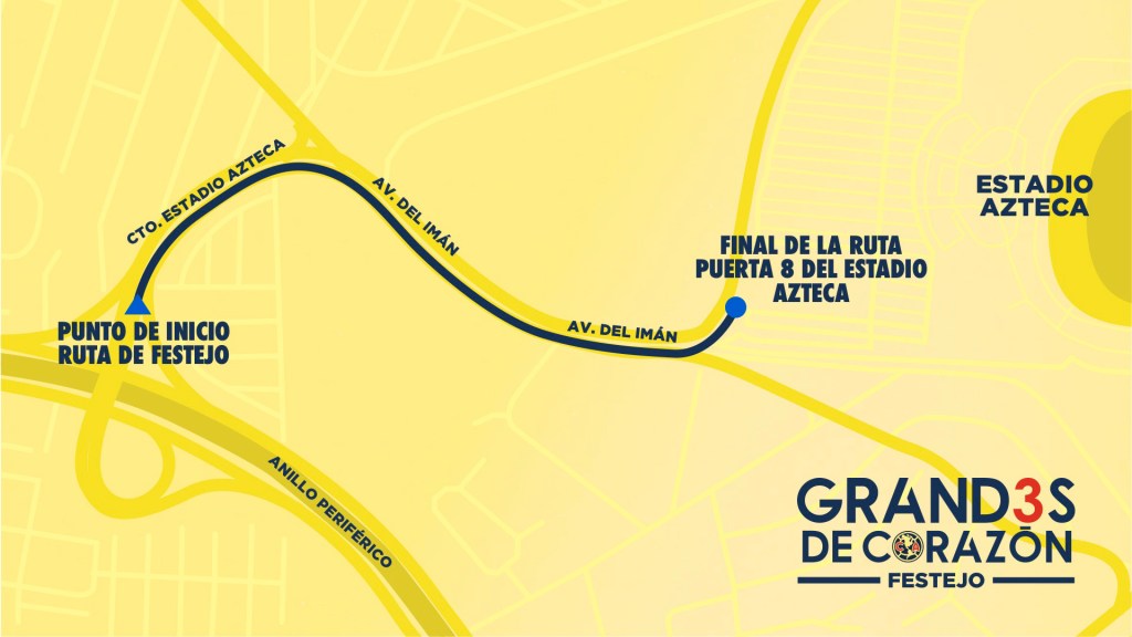 Ruta del festejo del tricampeonato del América