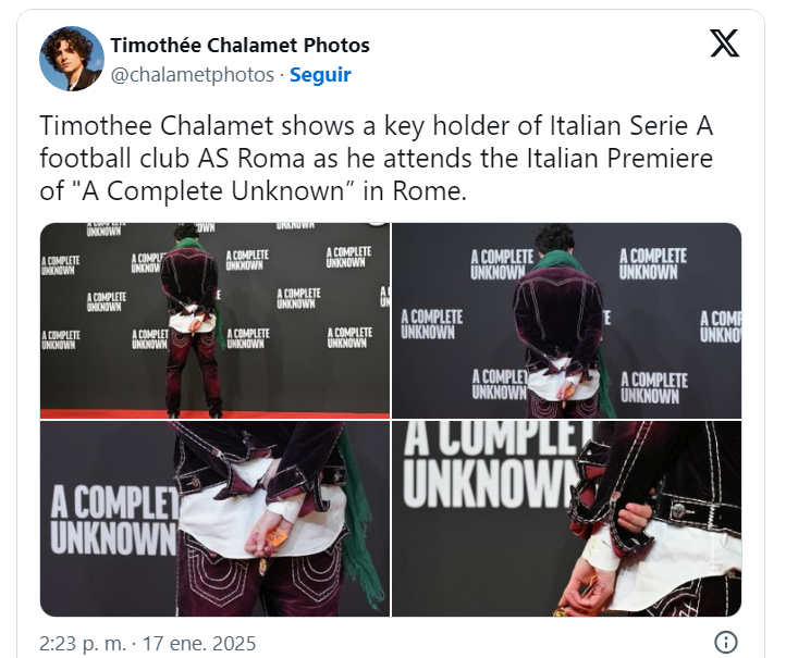 Timothée Chalamet y su eterno amor por la Roma