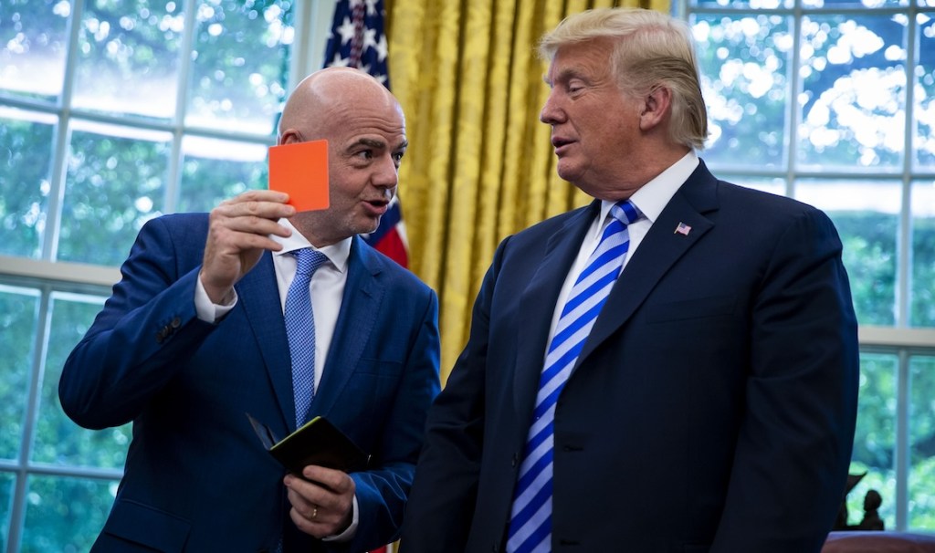 Donald Trump y Gianni Infantino.