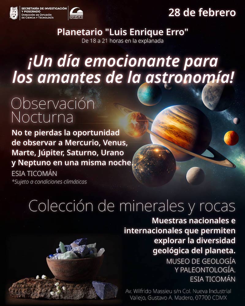 Lánzate a las observaciones nocturnas gratis para ver la alineación planetaria 2025 en CDMX