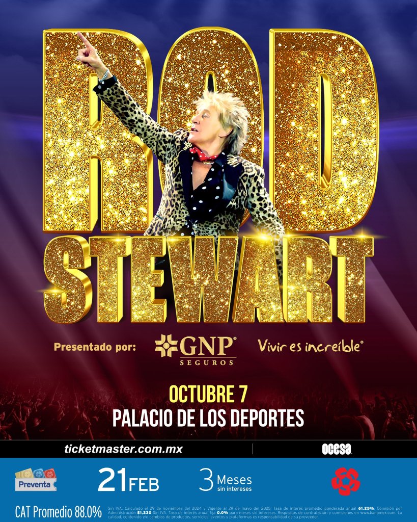 Boletos, fecha y todo sobre el concierto de Rod Stewart en CDMX este 2025