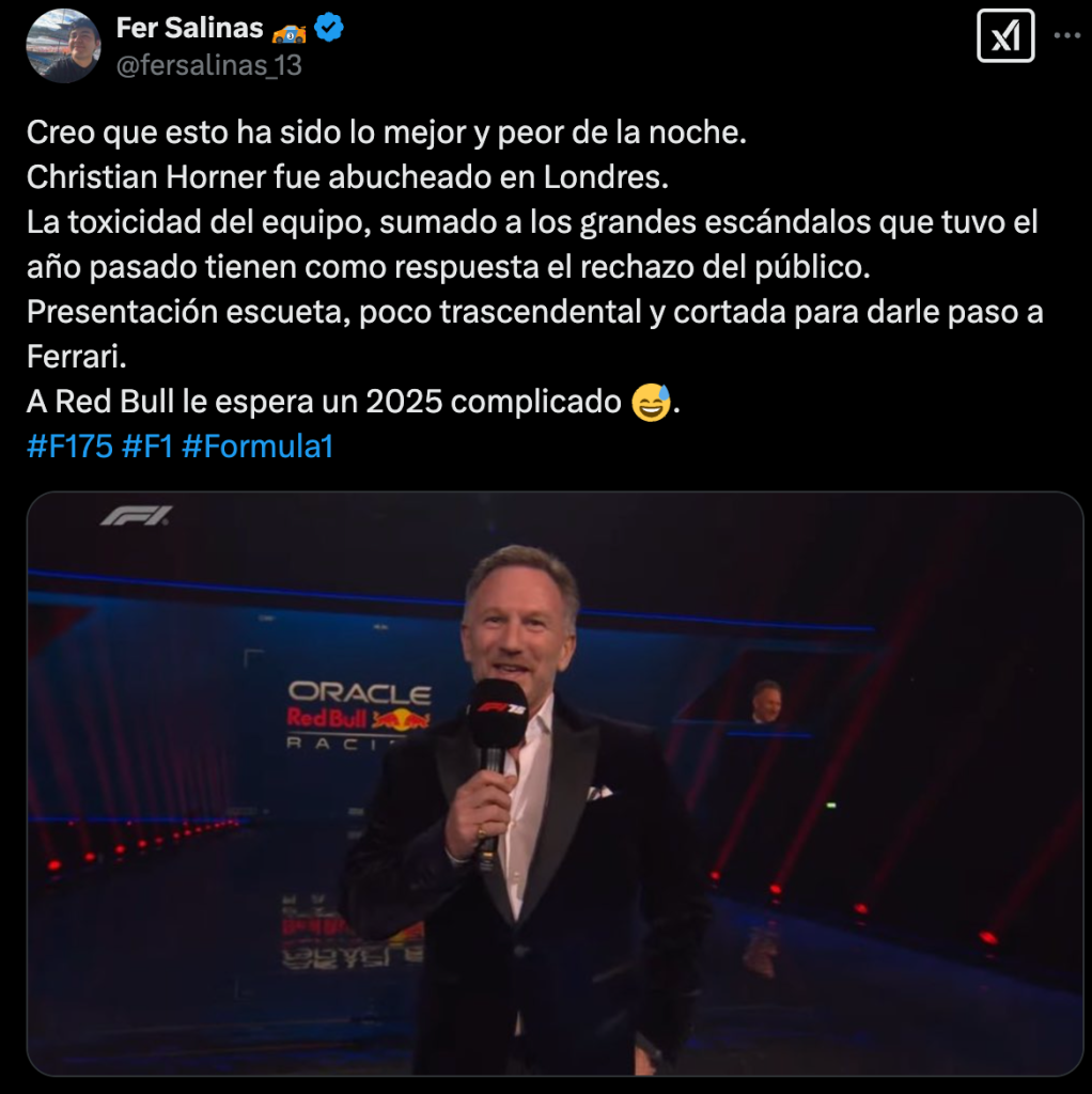 Reacciones a los abucheos a Christian Horner