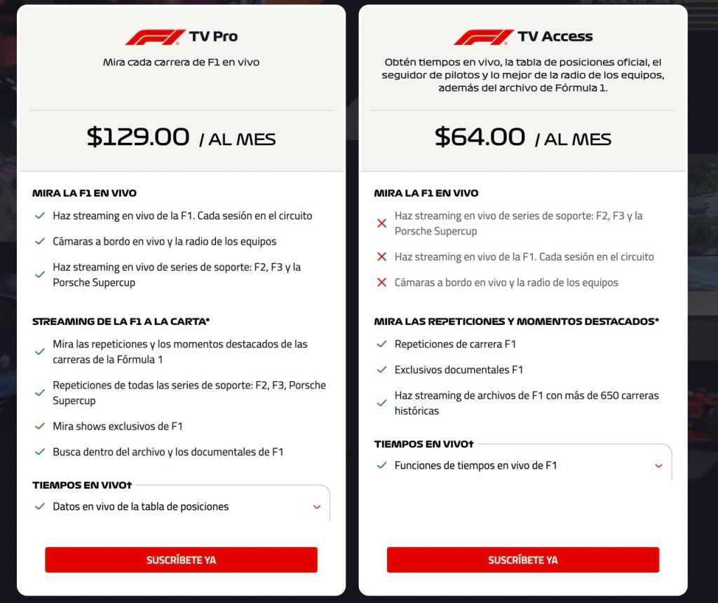 Cómo contratar F1 TV en México