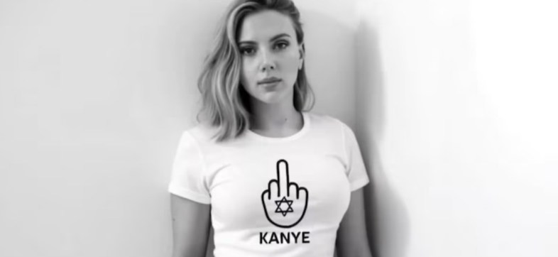 Scarlett Johansson critica el vídeo hecho con IA donde "protesta" contra Kanye West