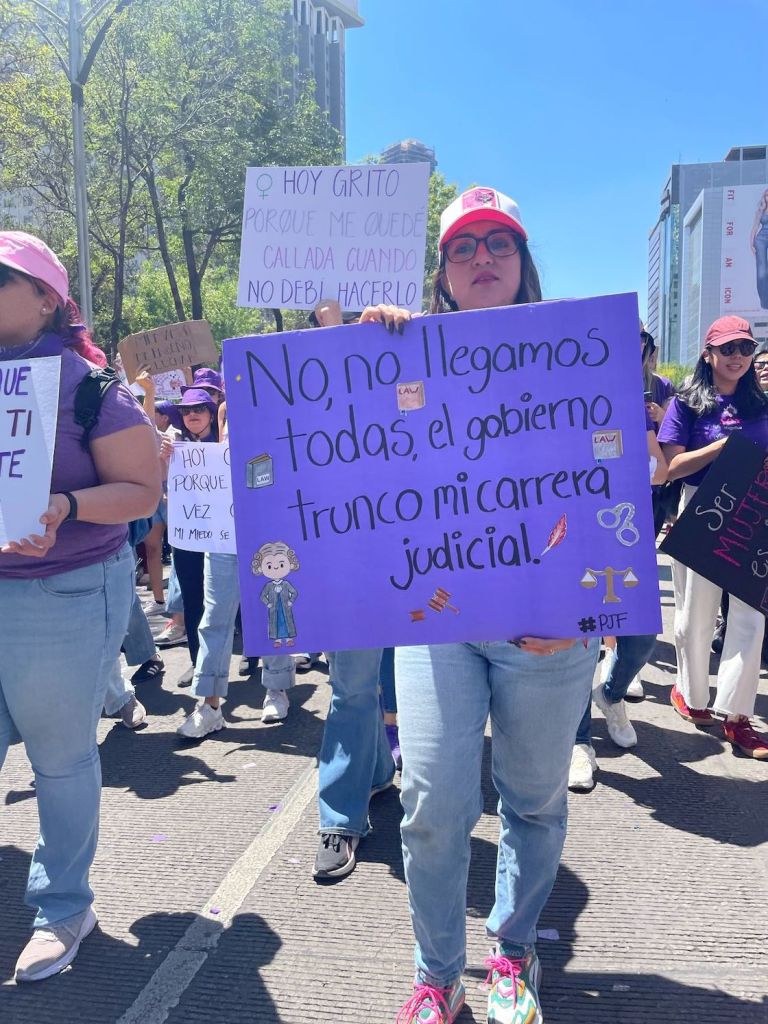 "No, no llegamos todas, el gobierno truncó mi carrera judicial".