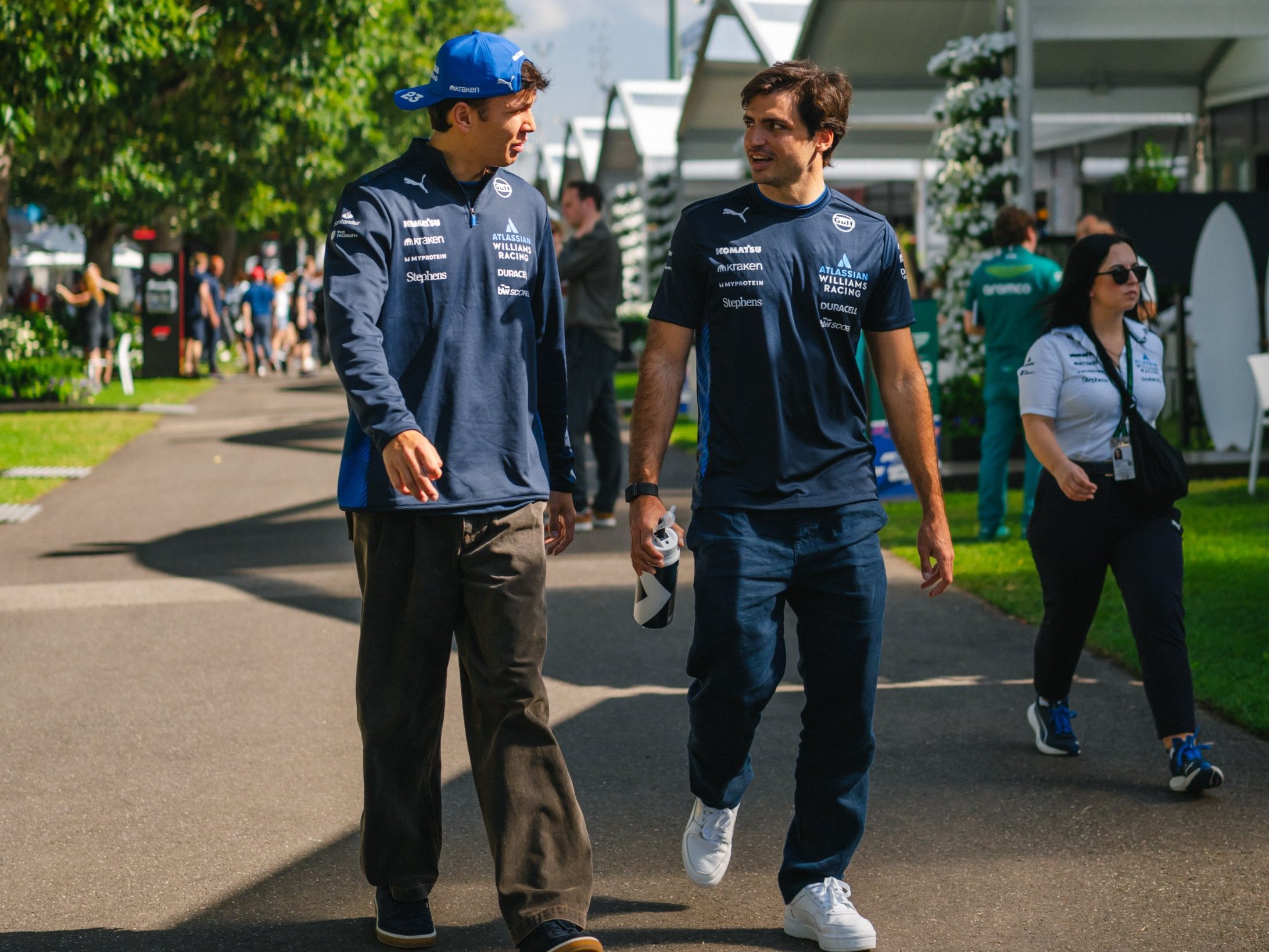 Alex Albon y Carlos Sainz