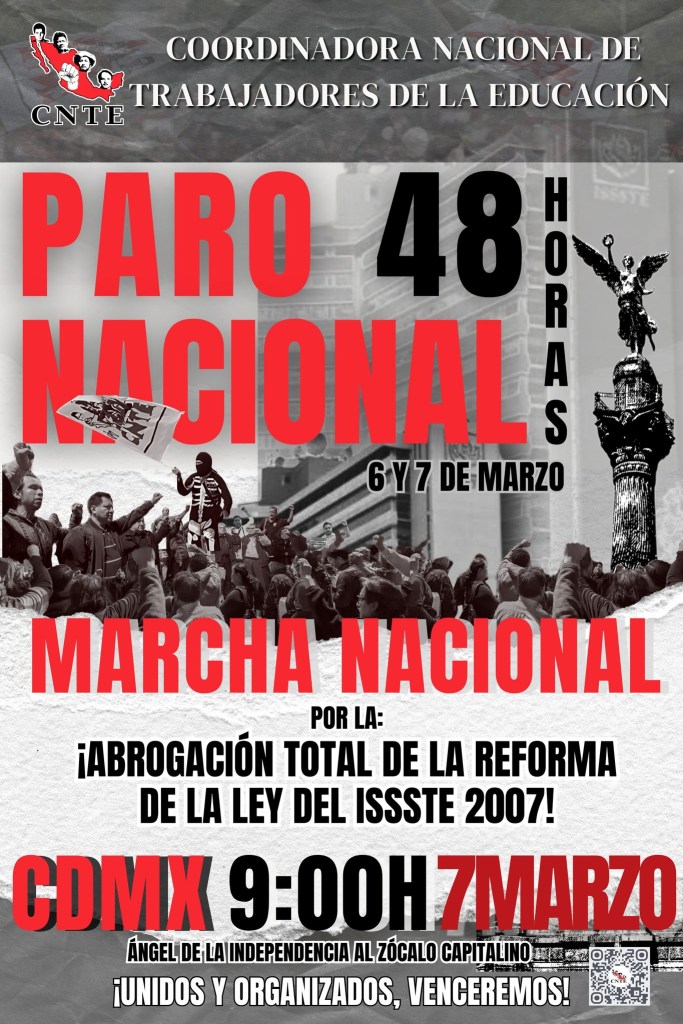 CNTE hará paro nacional y megamarcha en CDMX: Fecha, hora y ruta