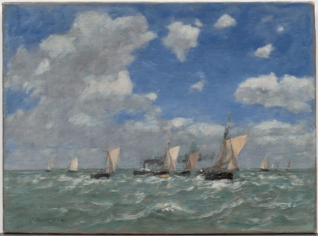 "Mar abierto" de Eugène–Louis Boudin