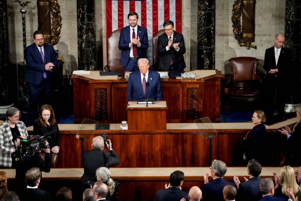 Trump en el Congreso de Estados Unidos.