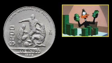 ¿Cuánto vale esta moneda conmemorativa del Mundial México 86?