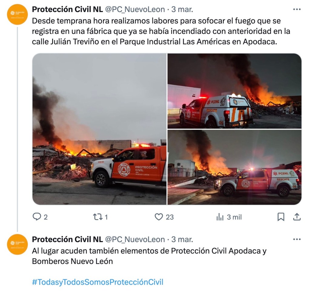 Incendios Nuevo León